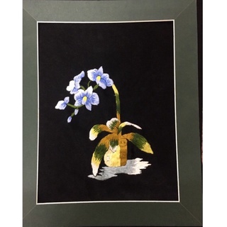 Tranh thêu tay lãng hoa 25 X 30cm Hoa001