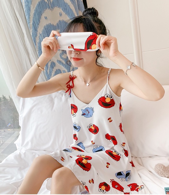 [Mã FASHIONGREEN44 giảm 10K đơn 50K] Váy Ngủ Hai Dây Có Đệm Ngực Đuôi Xếp Li Hot 2020 | BigBuy360 - bigbuy360.vn