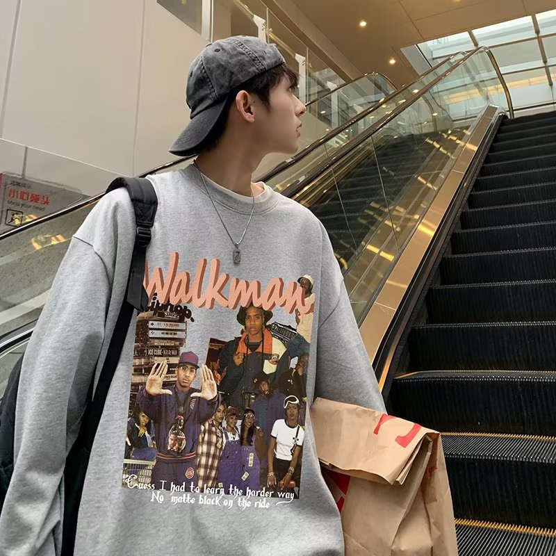 Áo Nỉ Chui Đầu Cỡ Lớn In Họa Tiết Hoạt Hình Phong Cách Nhật Bản Thời Trang Cho Nam [M-5XL]