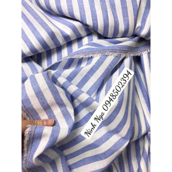 Vải linen kẻ sọc