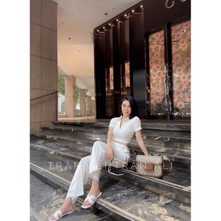 áo croptop cổ bẻ