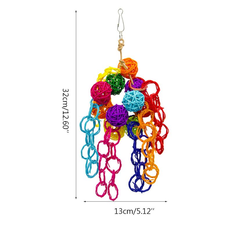 Đồ Chơi Nhai Gặm Hình Quả Bóng Tự Nhiên Cho Chim Cảnh