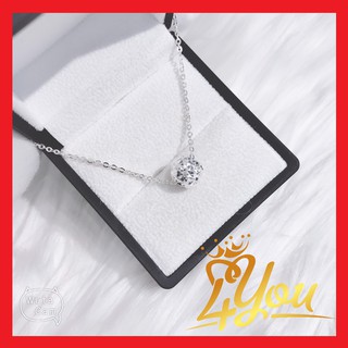 Dây chuyền bạc ✴️ FREESHIP ✴️ Dây chuyền bạc châu face móc máy tinh xảo siêu sáng , dây bạc 925
