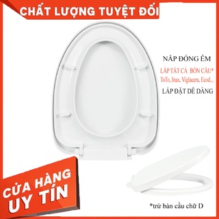 Nắp êm K385 dùng cho 𝐓𝐀̂́𝐓 𝐂𝐀̉ 𝐁𝐎̂̀𝐍 𝐂𝐀̂̀𝐔 ToTo Inax....* ( TRỪ CÁC MÃ TRONG NOTE.)