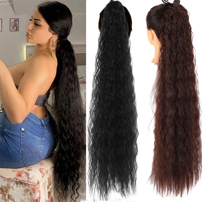 Tóc giả Wigsin kiểu đuôi ngựa uốn xoăn sợi nhỏ 22 - 32 inch