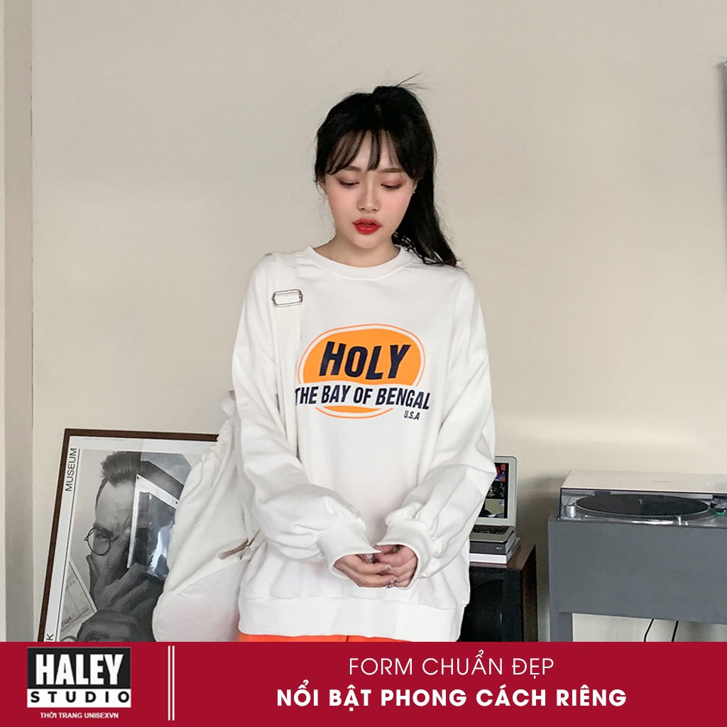 Áo Sweater HOLY Nam Nữ unisex phong cách Hàn Quốc cá tính, Chất nỉ bồng đẹp mã HD 271 -Quà tặng ngẫu nhiên