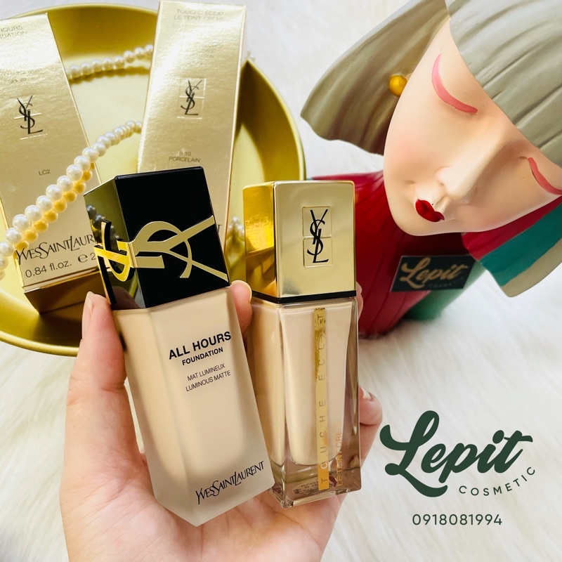 [Mẫu Mới] Kem nền YSL All Hours Foundation và Touche Eclat Le Teint Creme 25ml