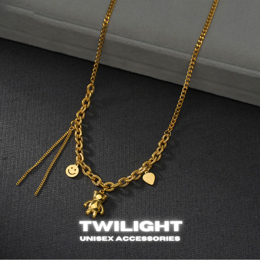 Dây chuyền mặt gấu Titan không gỉ Twilight Unisex Accessories