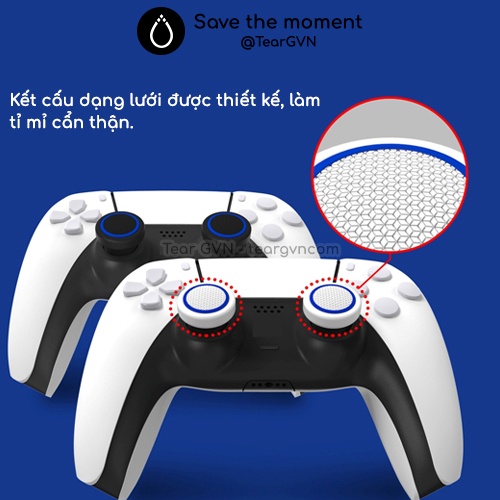 Bọc Analog lưới kim cương (IINE) cho tay cầm PS5 / Xbox / Switch Pro - Vỉ 2 cặp