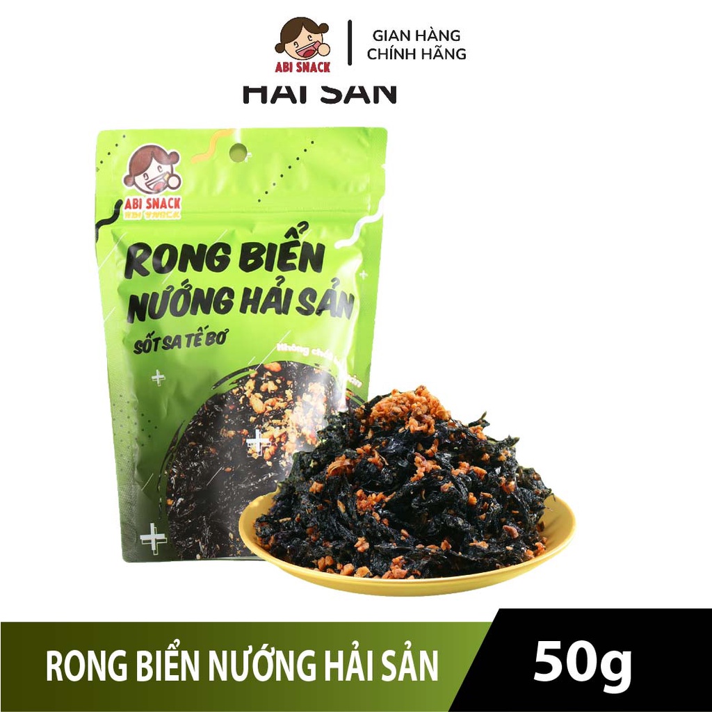 Rong Biển Nướng Hải Sản - Trọng lượng 50 Gam - Thương Hiệu Abi Snack