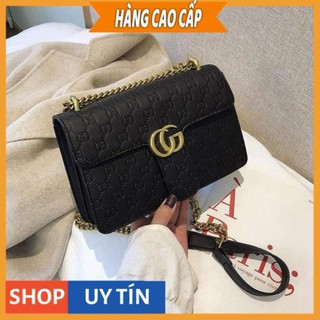 Túi GG Vân Nổi , Túi Xách Quai Xích Sang Trọng Cho Phái Nữ