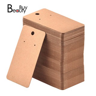 Set 100 thẻ giấy kraft 5 x 9Cm dùng trưng bày trang sức