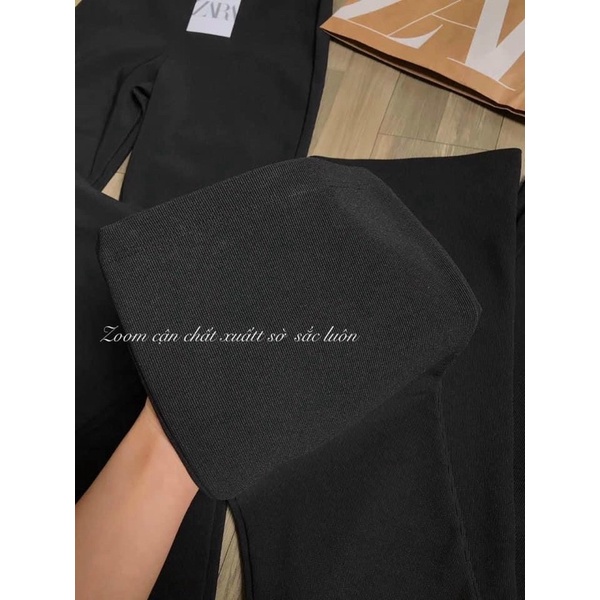 Quần tăm ống loe cạp cao hách dáng,quần sớ dày lên from quần đứng dáng,hack dáng,cá tinh ,năng động -Minxy shop