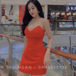 Váy nhung dây xích cực sang mới về