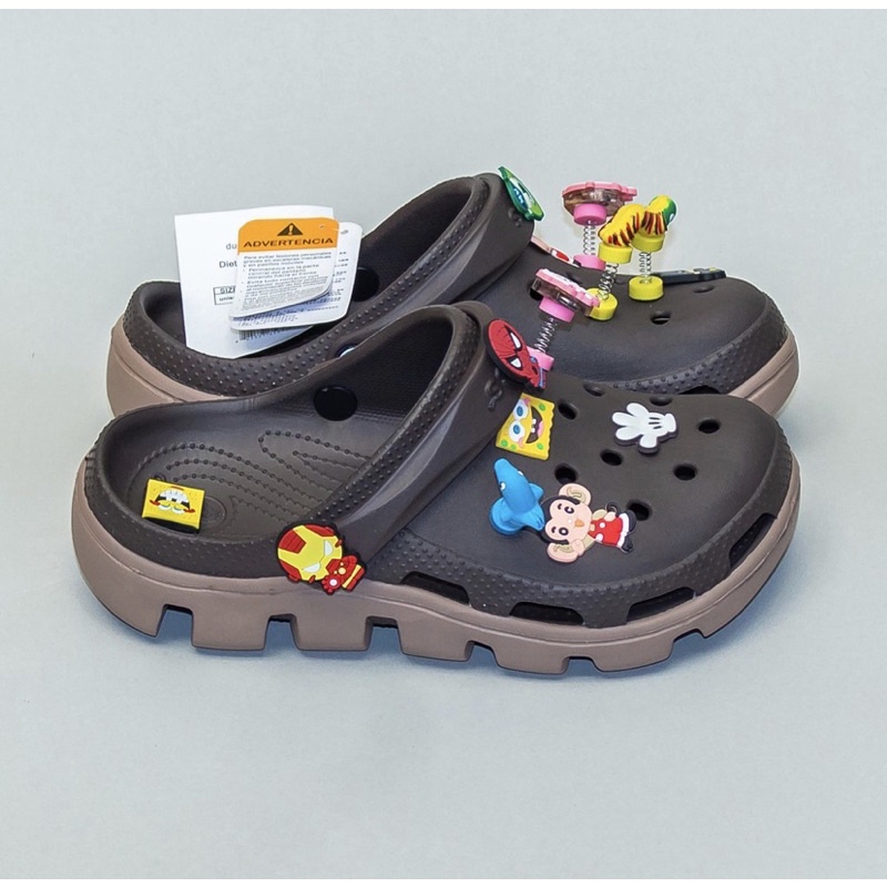 DÉP CROCS CÁ SẤU MÀU NÂU ĐẬM FULL BOX TAG