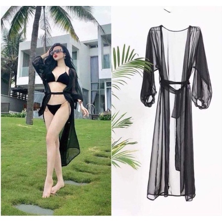 Áo Choàng, Khoác Kimono Đi Biển Dáng Dài VATIXA AC01