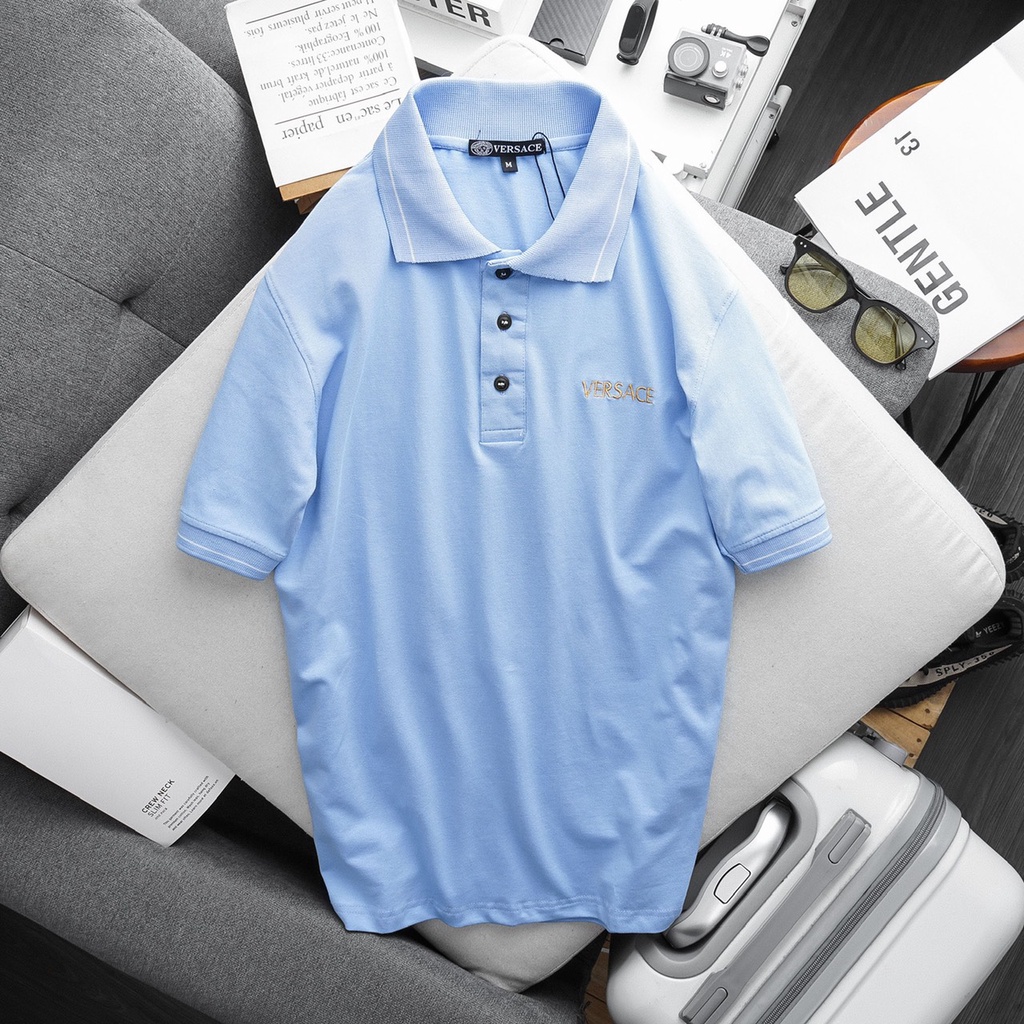 Áo thun cổ bẻ nam, chất vải polo dày dặn co giãn 4c