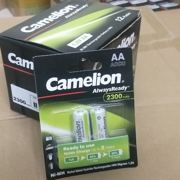 Pin sạc aa 2500mah, aa 2300mah Camelion màu xanh ( 2 viên/vỉ)