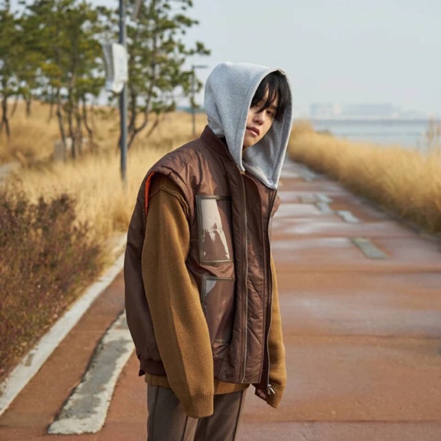 Áo khoác phao gile hoodie AK1201
