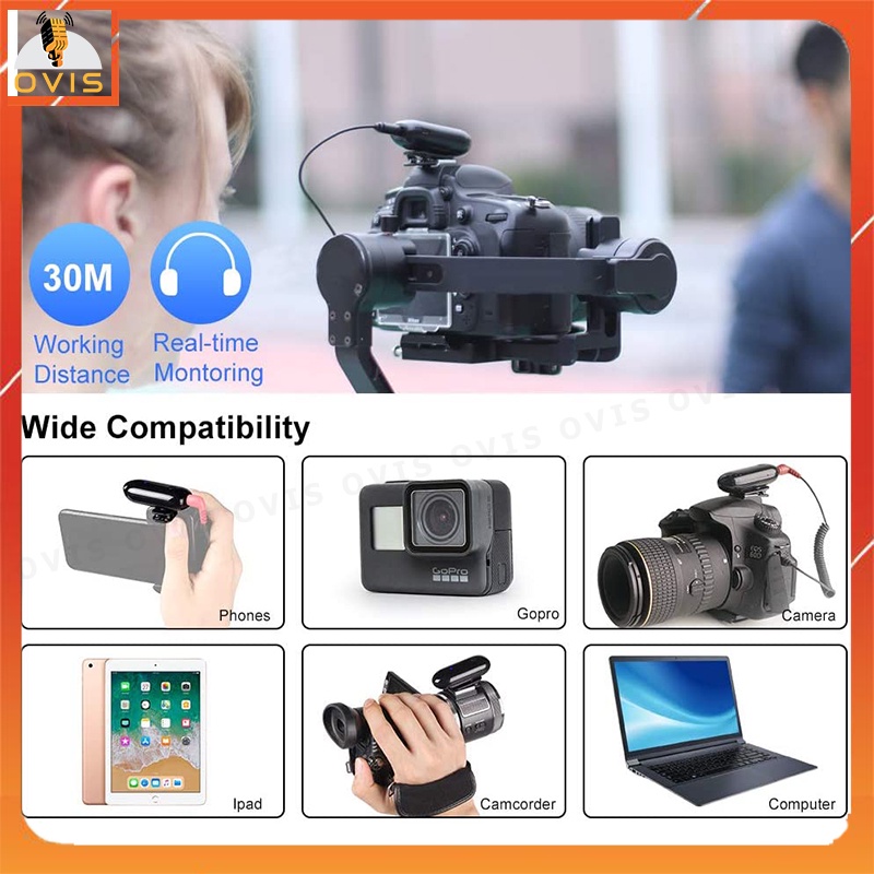 Lensgo LWM-318C / Lensgo 318C II - Micro Cài Áo Không Dây UHF Thu Âm Cho Điện Thoại, Máy Ảnh, Phạm Vi 50m