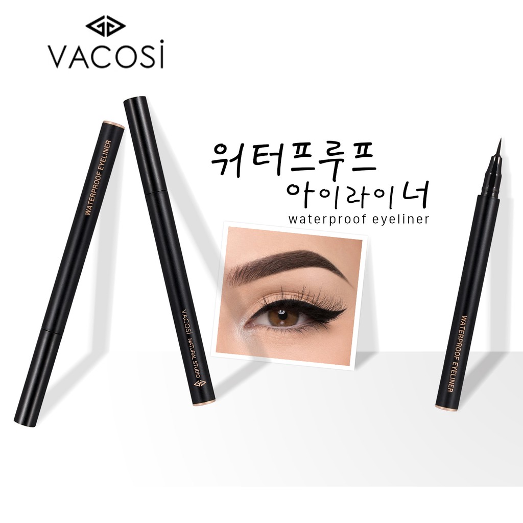 Kẻ mắt nước chống thấm Vacosi Waterproof Pen Eyeliner 5ml