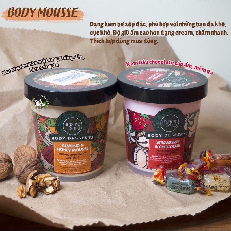 Kem dưỡng body &quot;Body Dessert&quot; Organic Shop