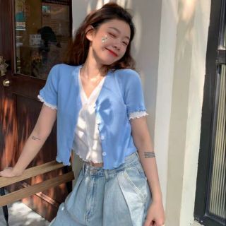 Áo croptop len 2 lớp Ulzang