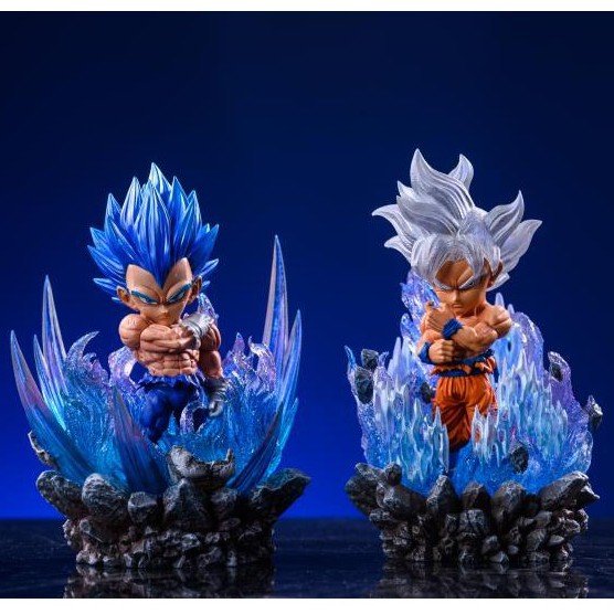 Mô hình Resin Dragonball chính hãng - Goku UI & Vegeta blue LEAGUE Studio