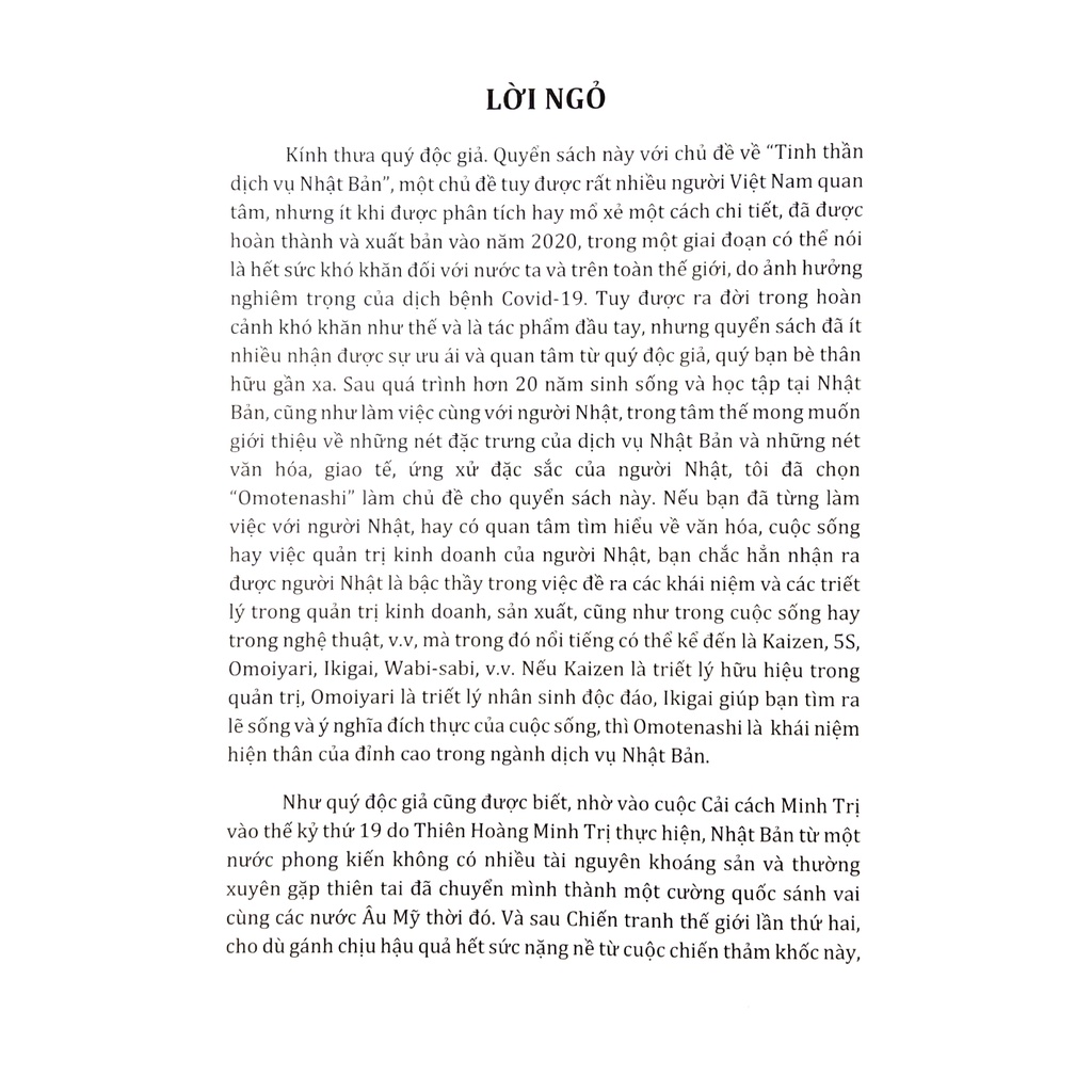 Sách Cẩm Nang Giao Tiếp Kinh Doanh Với Người Nhật - Omotenashi Tinh Thần Dịch Vụ Nhật Bản