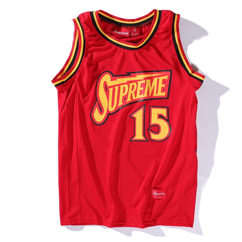ÁO 3 LỖ, BÓNG RỔ, TANK TOP SUPREME ĐỎ-DRAGON STORE THỦ ĐỨC