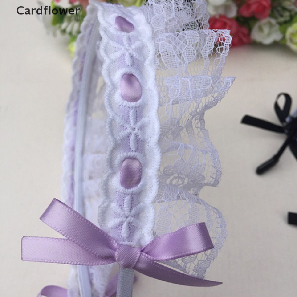 &lt; Cardflower &gt; Băng Đô Nơ Ren Hóa Trang Lolita Nhật Bản Nhiều Màu Sắc Retro Hầu Gái Đa Dạng Giảm Giá