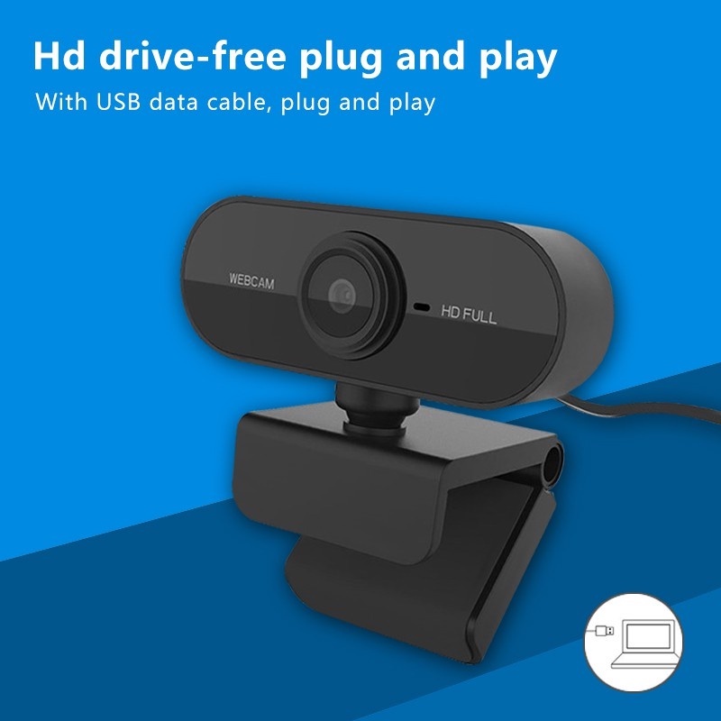 Webcam máy tính độ phân giải Full HD 1080p lấy nét rõ chân thực cho pc/tv