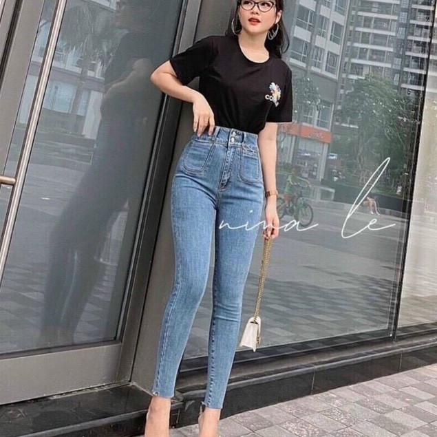 Quần Jean nữ Cao Cấp Chất jean Co dãn nhẹ vải mềmBlack Fashion Shop qjn6