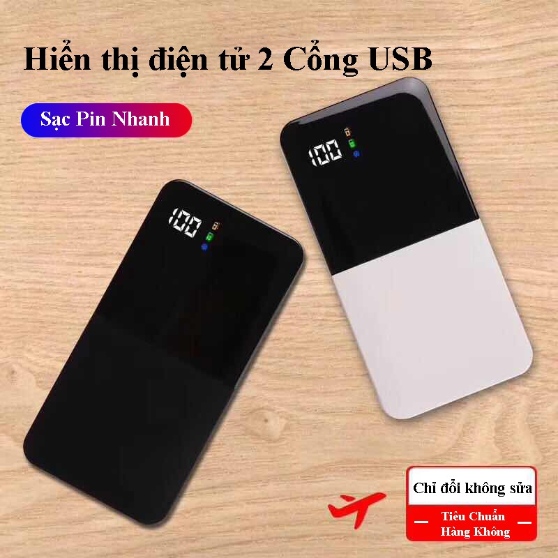 Pin sạc dự phòng Q100 Polymer 15000mAh pin sạc dự phòng siêu mỏng cảm giác tay tốt nhỏ gọn trang nhã cao quí 2 cổng vào