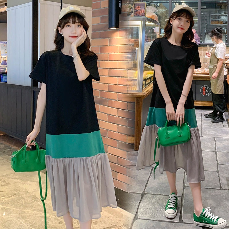Đầm Bầu Dáng Rộng Dài Vừa Kẻ Sọc Thời Trang Thoải Mái Có Size Lớn Cho Bà Bầu