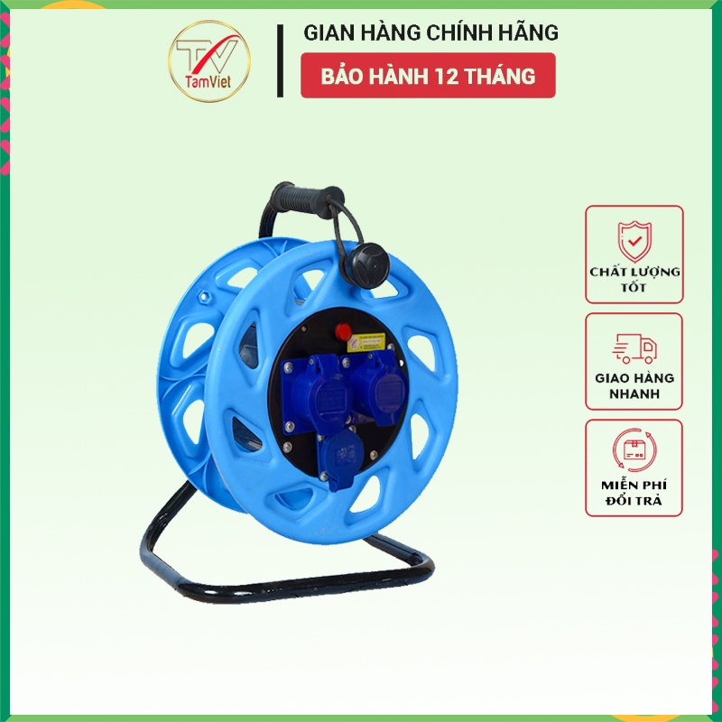 Cuộn dây điện rulo Tâm Việt, Rulo cuốn dây điện 1 pha công nghiệp 50m