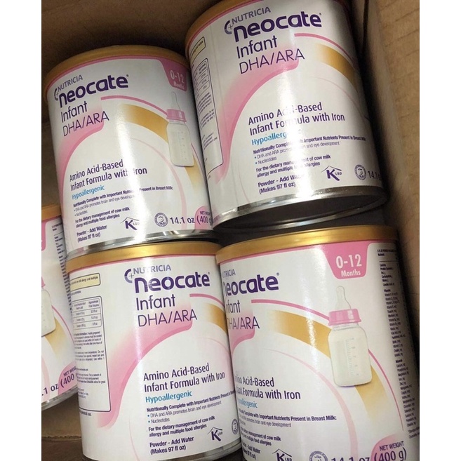 SỮA NEOCATE DHA MỸ DÀNH CHO BÉ DỊ ỨNG ĐẠM SỮA BÒ 400G.