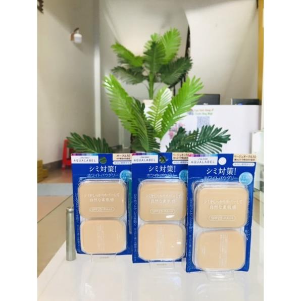 Lõi phấn phủ shiseido Aqualabel xanh đỏ Nhật Bản