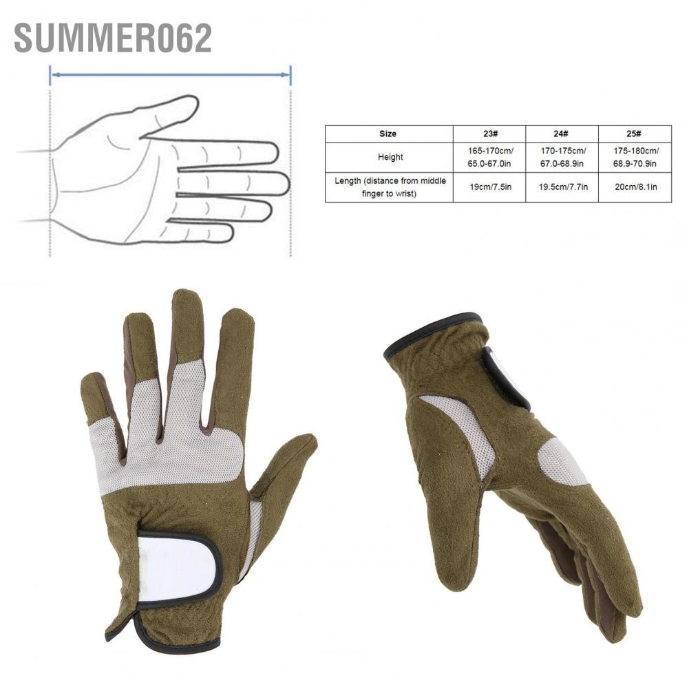 Summer062 Men Golf Gloves Left Hand Microfiber Sweat Absorbent Soft Breathable Army Green