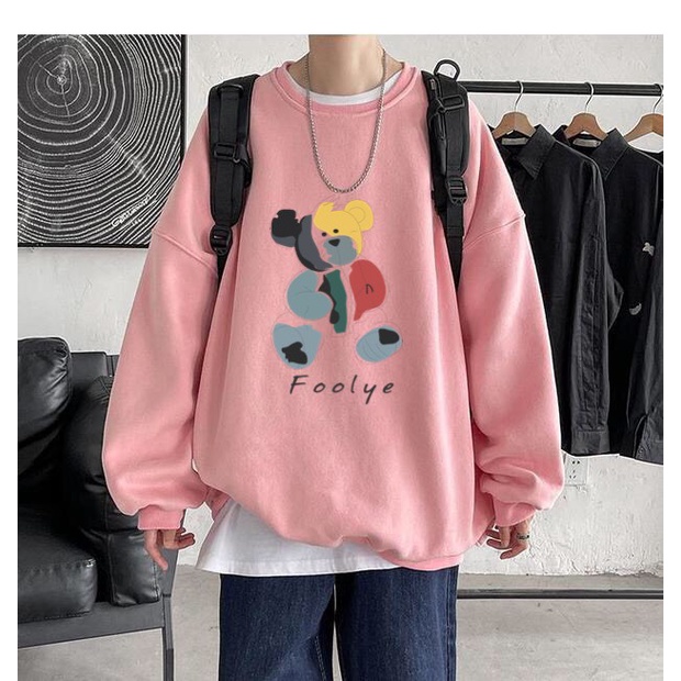 [ Mã 12FASHIONSALE1 giảm 10K đơn 50K ] Áo sweater nỉ cổ tròn dài tay nam nữ họa tiết APSR Gấu Foolye | BigBuy360 - bigbuy360.vn
