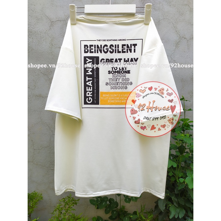 Áo thun phông rộng tay lỡ unisex in chữ
