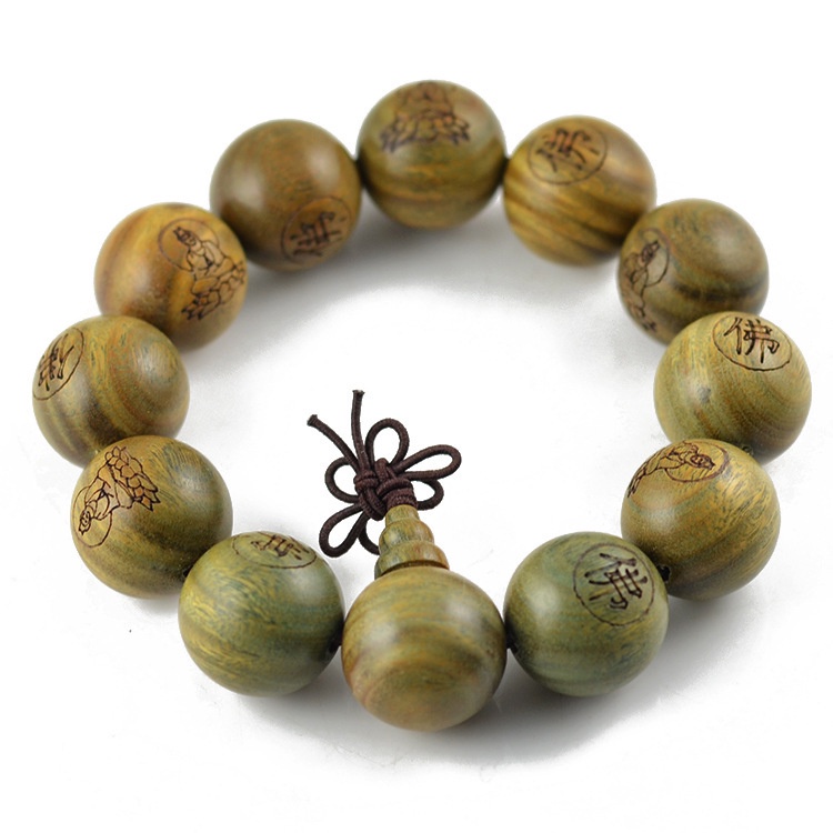 Chuỗi Hạt Gỗ Đàn Hương 10-20mm Đeo Tay Phong Cách Phật Giáo