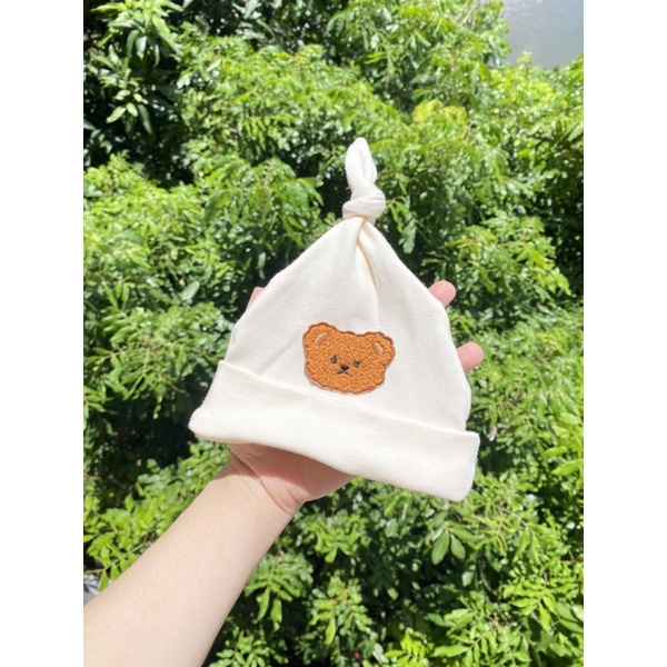 Mũ củ tỏi gấu nâu cho bé 0-12m