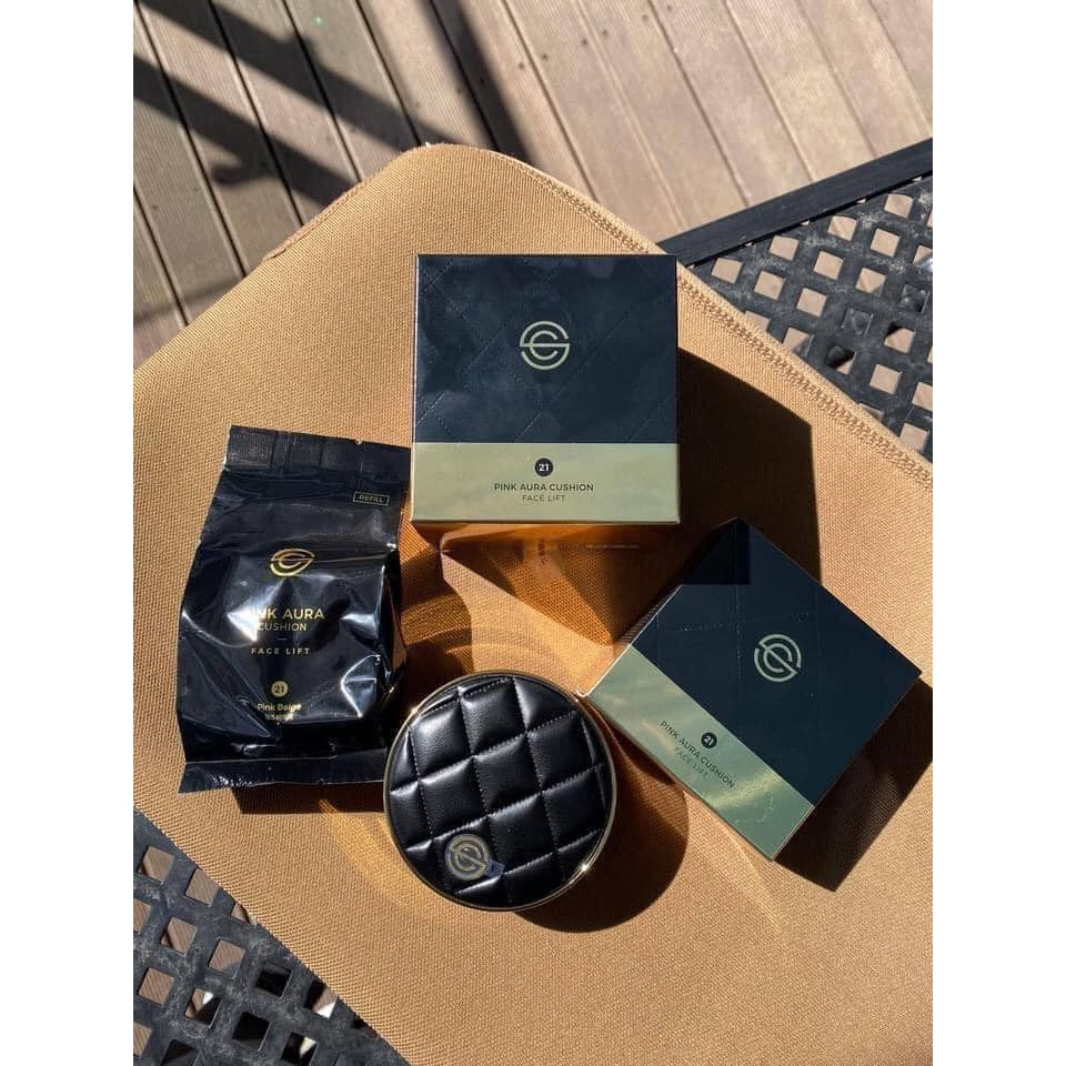 Phấn nước DPC Pink Aura vỏ da tặng kèm lõi | BigBuy360 - bigbuy360.vn