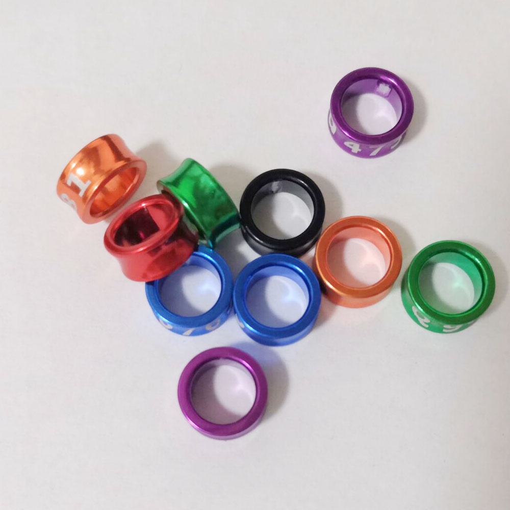 Set 20 Vòng Đeo Chân Luyện Tập Nhận Dạng Chim Kích Thước 3.3mm Đến 8mm