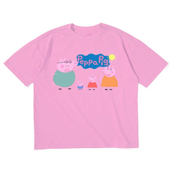 Áo thun bé gái form rộng in hình HEO PEPPA PIG - ATBG37