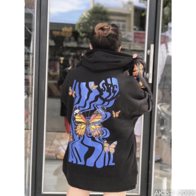 Áo Khoác Nỉ Bông Dày Dặn Form Rộng Unisex Bướm Áo Khoác Nữ Thun Nỉ in BƯỚM - AK3357 | BigBuy360 - bigbuy360.vn