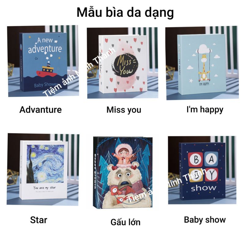 Album đựng ảnh 6x9, 7x10 đựng 200 tấm bìa cứng siêu đẹp tại Tiệm ảnh Minh Thành