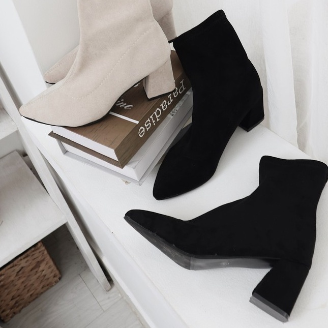 Giày cổ cao nhung - Suede Ankle Boots