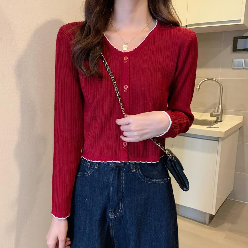 Áo khoác Cardigan dệt kim mỏng tay dài thời trang trẻ trung | BigBuy360 - bigbuy360.vn